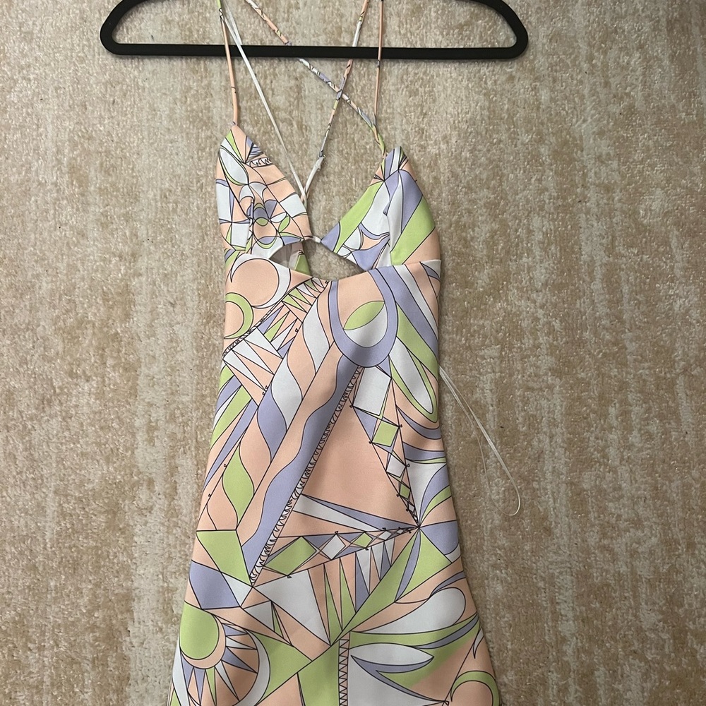 Zara silk multicolor dress